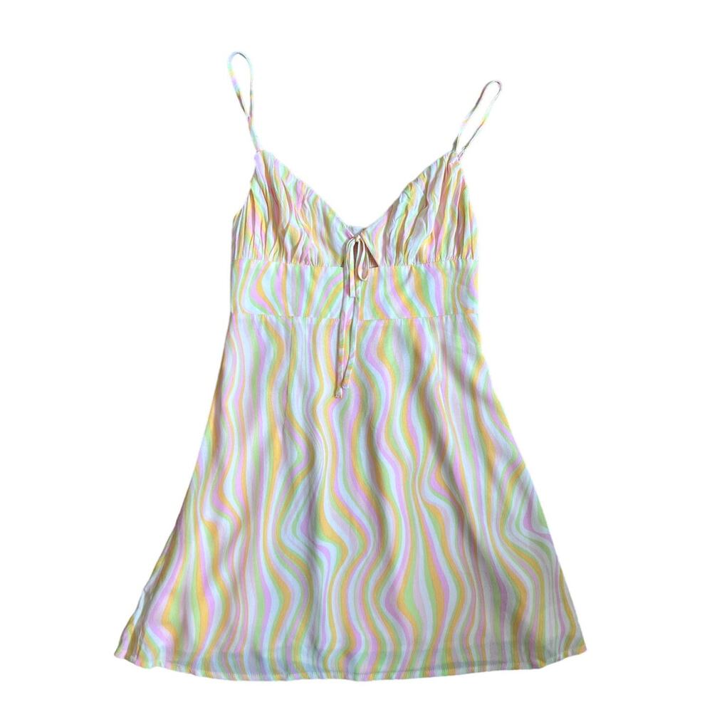 NWT Elodie Pastel Spaghetti Straps Cut Out Summer Mini Slip Dress XS